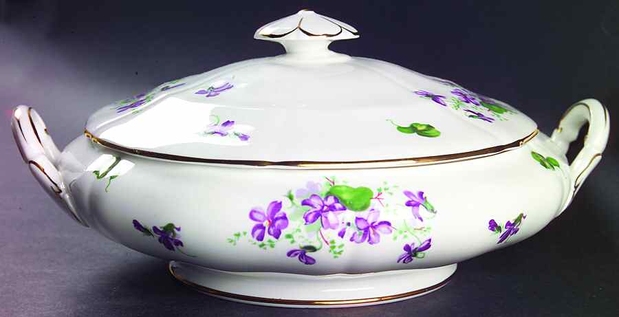 Violet Round Covered Vegetable by Adderley-1
