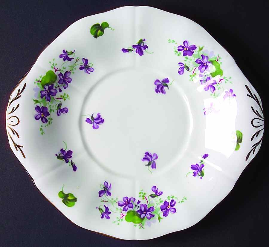 Violet Handled Cake Plate by Adderley-1