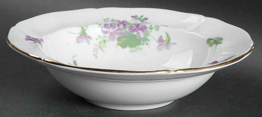 Violet Rim Cereal Bowl by Adderley-1