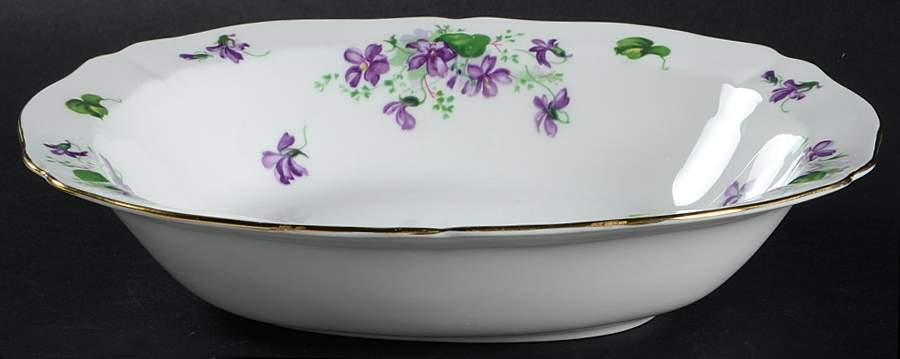 Violet 9" Oval Vegetable Bowl by Adderley-1