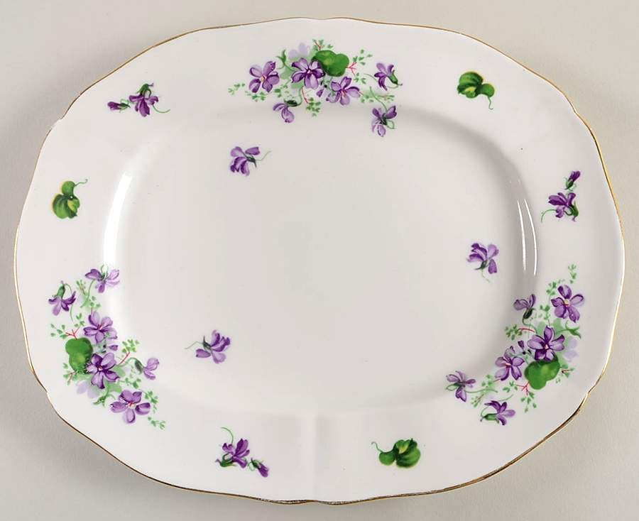 Violet 11" Oval Serving Platter by Adderley-1