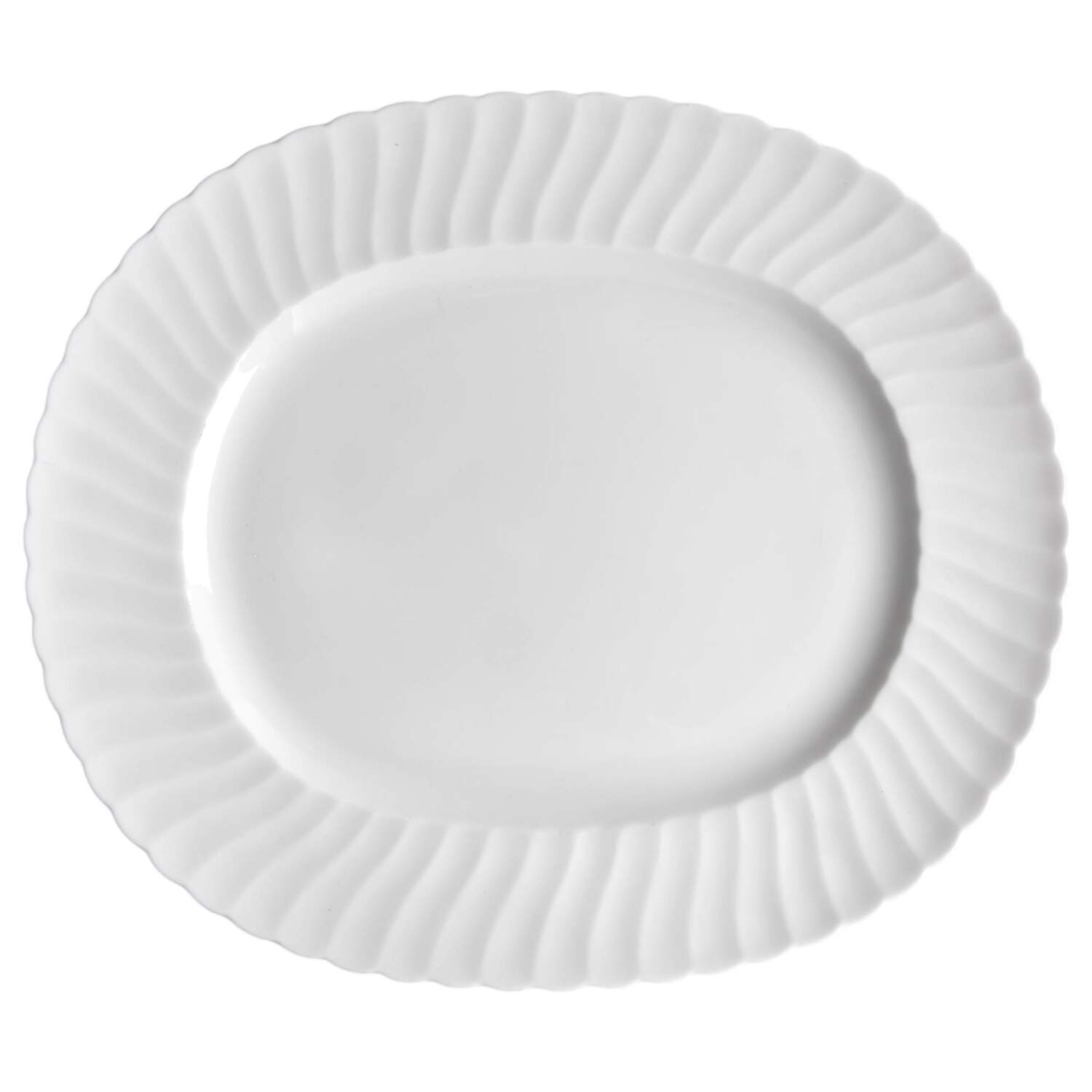 White Fife 13" Oval Serving Platter by Adderley-1