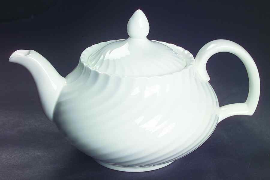 White Fife Teapot & Lid by Adderley-1