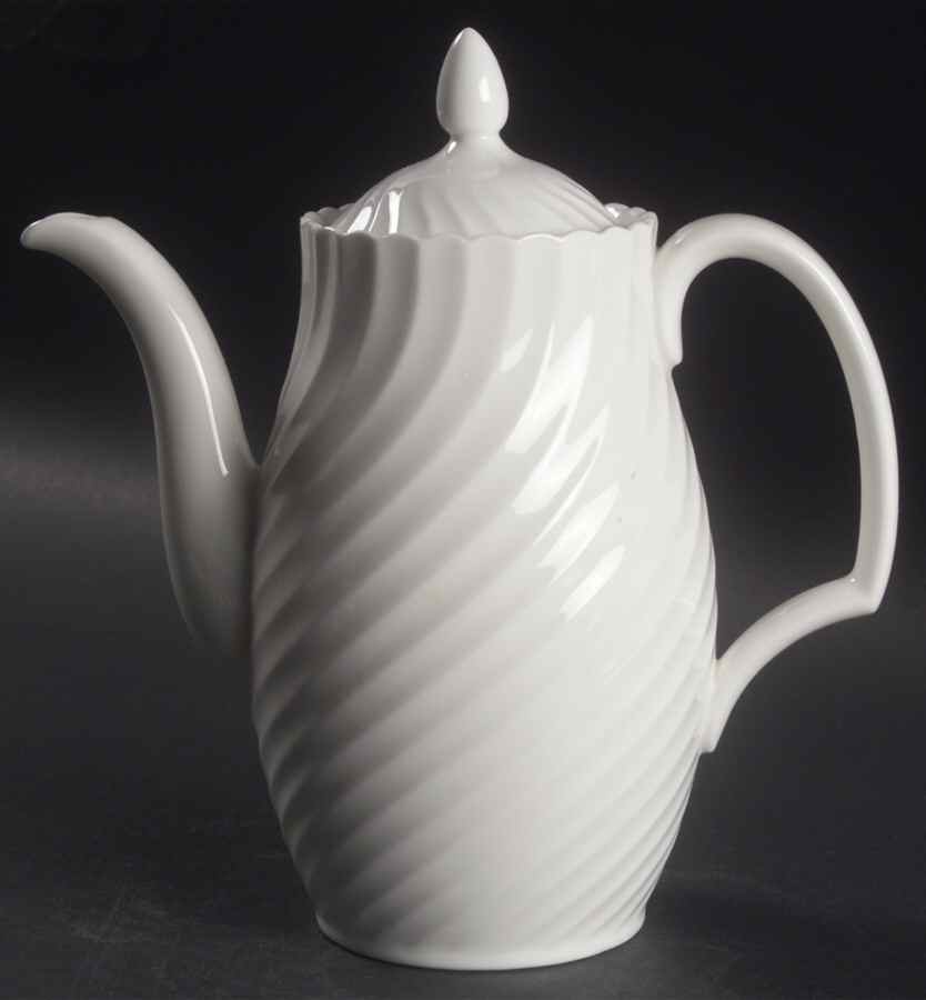 White Fife Small Coffee Pot & Lid by Adderley-1