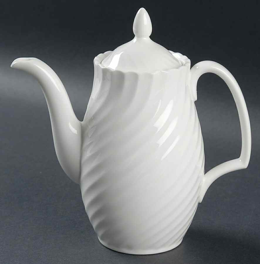 White Fife Mini Coffee Pot & Lid by Adderley-1
