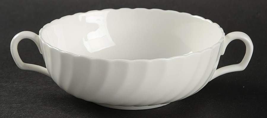 White Fife Flat Cream Soup Bowl by Adderley-1