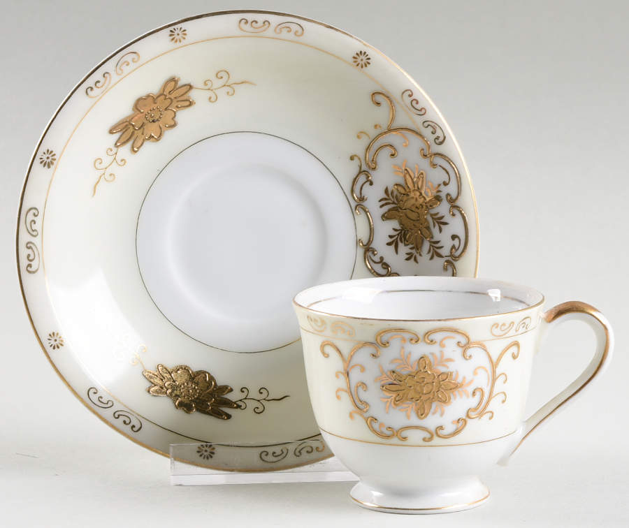 Coronet Footed Demitasse Cup & Saucer Set by Adline-1