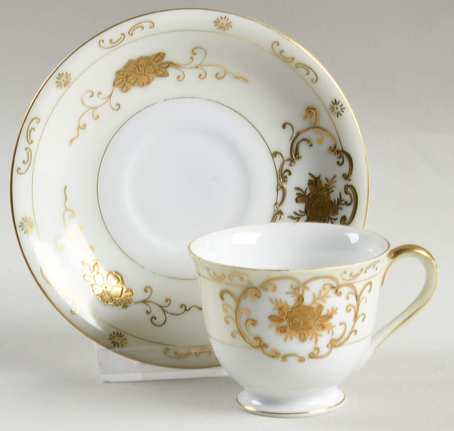 Coronet Footed Demitasse Cup & Saucer Set by Adline-1