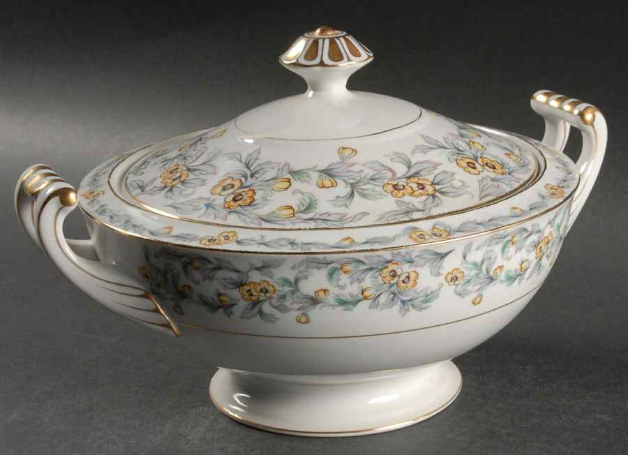 Jonquil Round Covered Vegetable by Adline-1