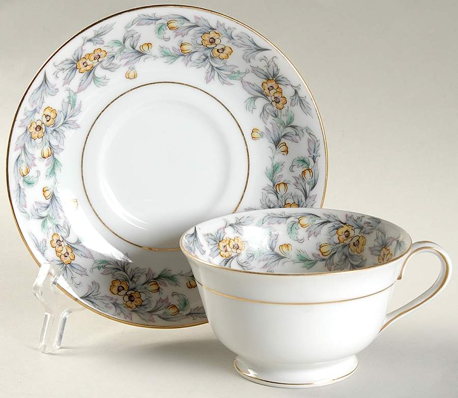 Jonquil Footed Cup & Saucer Set by Adline-1