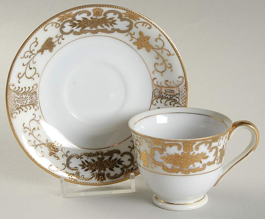 Majestic Footed Demitasse Cup & Saucer Set by Adline-1