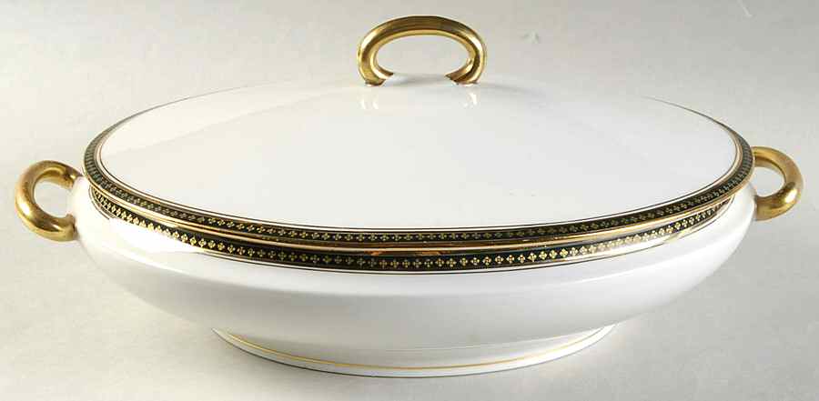 ADZ1 Oval Covered Vegetable by A & D Limoges-1