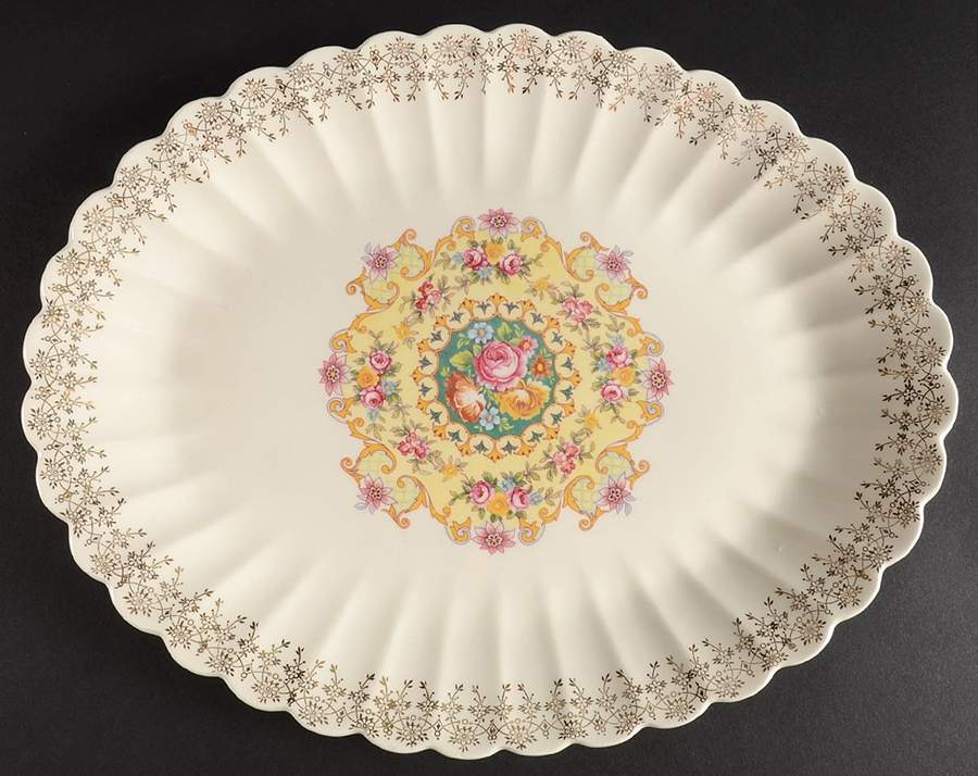 Melody 13" Oval Serving Platter by American Homes-1