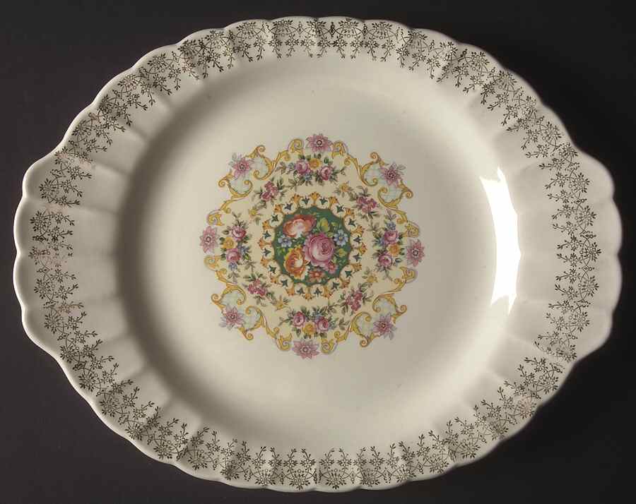 Melody 13" Oval Serving Platter by American Homes-1