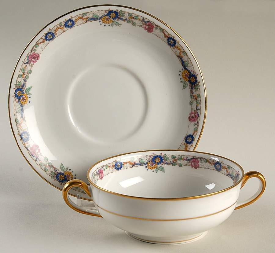 AHR1 Flat Cream Soup Bowl & Saucer Set by Charles Ahrenfeldt-1
