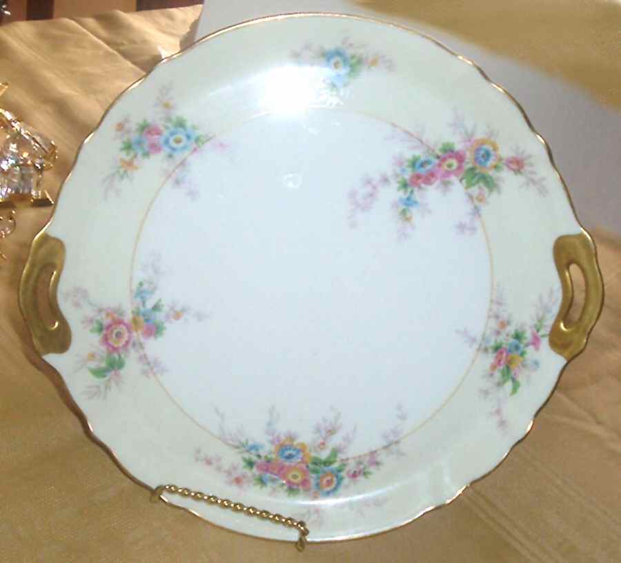 Floradora Handled Cake Plate by Charles Ahrenfeldt-1
