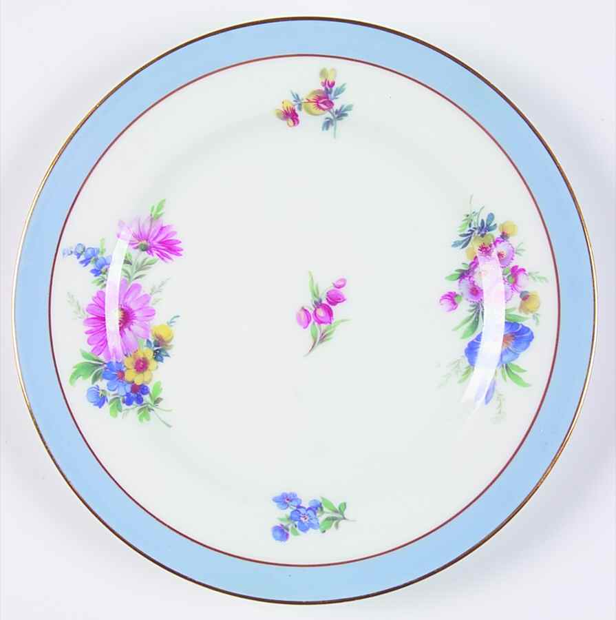 AHR41 Blue Bread & Butter Plate by Charles Ahrenfeldt-1