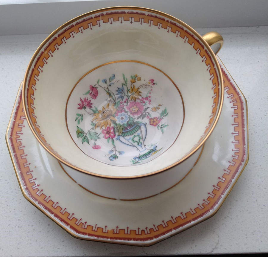 AHR46 Flat Cup & Saucer Set by Charles Ahrenfeldt-1