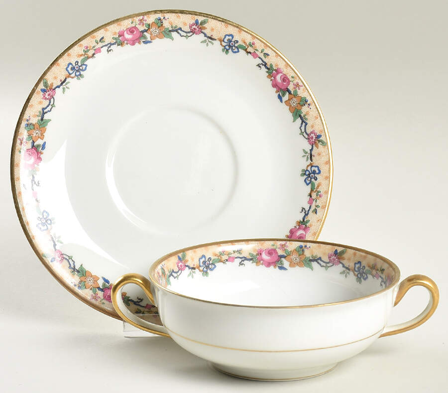 AHR5 Flat Cream Soup Bowl & Saucer Set by Charles Ahrenfeldt-1
