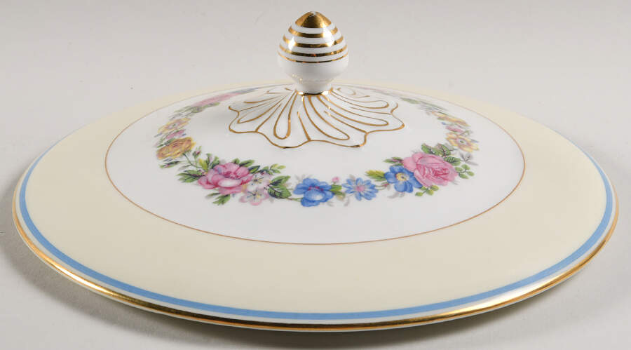 Bouquet of France Lid for Round Vegetable by Charles Ahrenfeldt-1