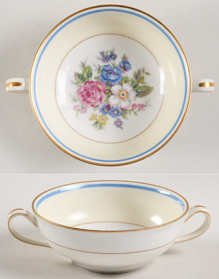Bouquet of France Flat Cream Soup Bowl by Charles Ahrenfeldt-1