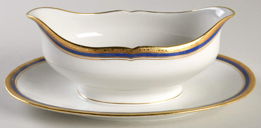 Crouville Gravy Boat with Attached Underplate by Charles Ahrenfeldt-1