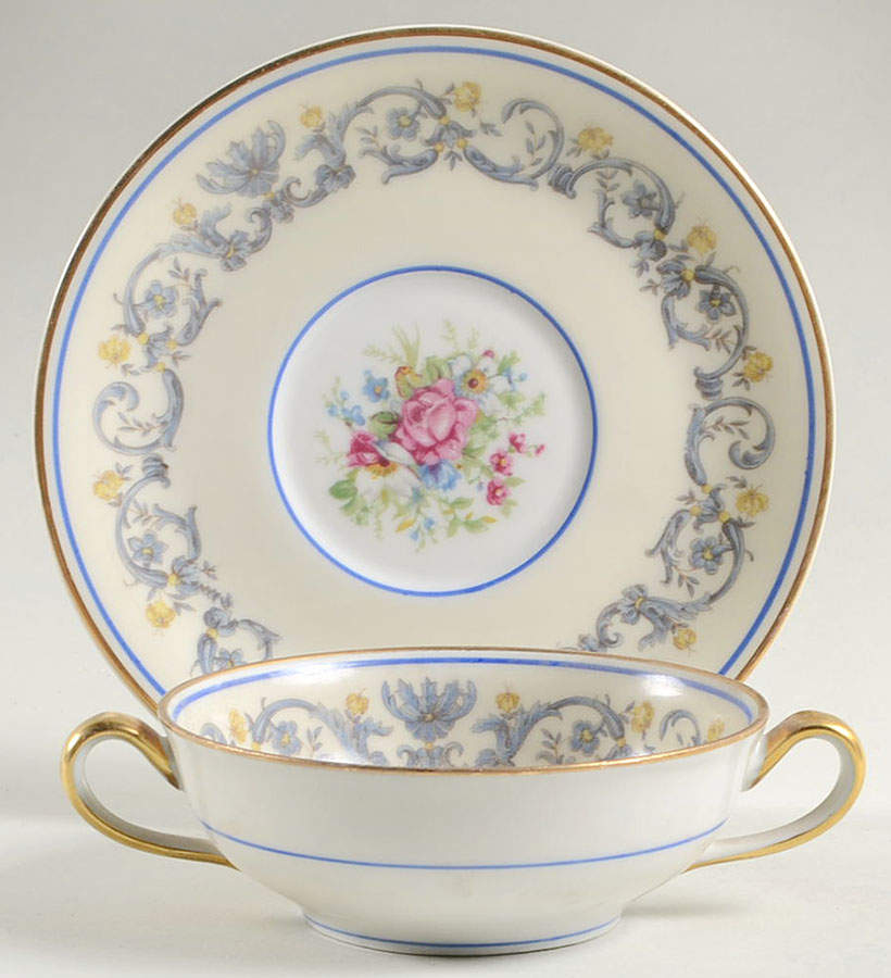 Suzanne Flat Cream Soup Bowl & Saucer Set by Charles Ahrenfeldt-1