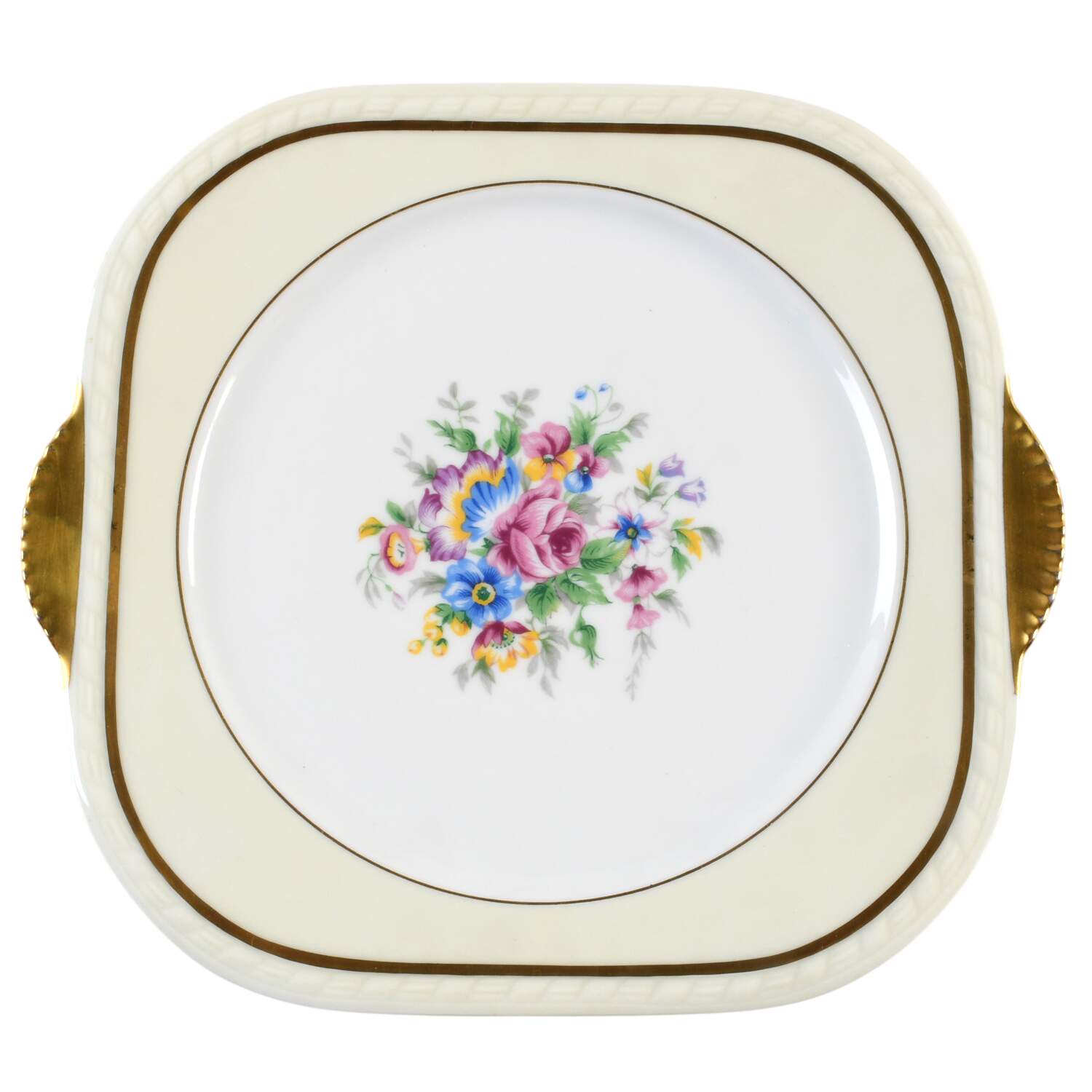Versailles Square Handled Cake Plate by Charles Ahrenfeldt-1