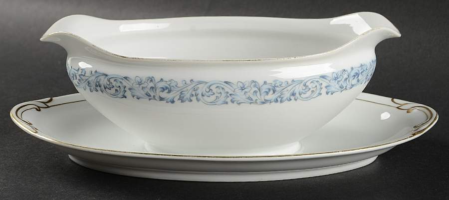 Sheffield Gravy Boat with Attached Underplate by Aichi-1