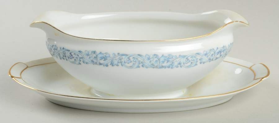 Sheffield Gravy Boat with Attached Underplate by Aichi-1