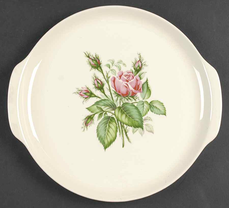 Floradora Rose Handled Cake Plate by Ark Crest-1