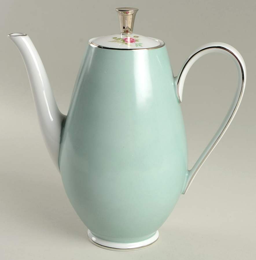 Moosrose (Platinum Trim) Coffee Pot & Lid by Alka-1