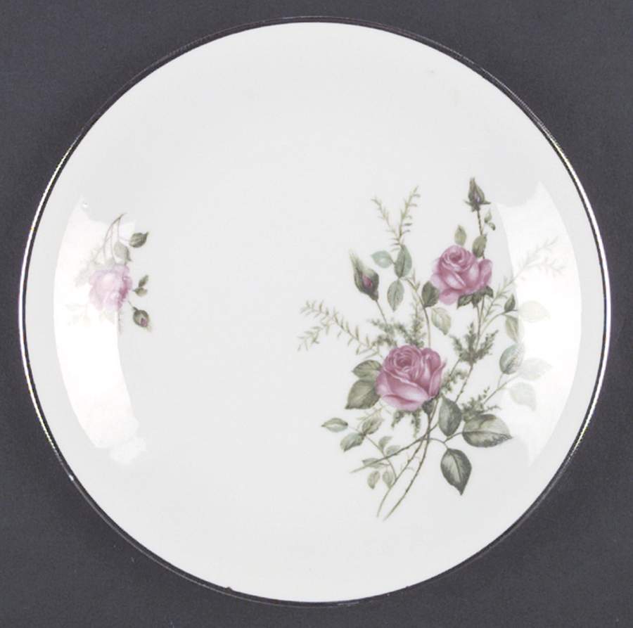 Moosrose (Platinum Trim) Salad Plate by Alka-1