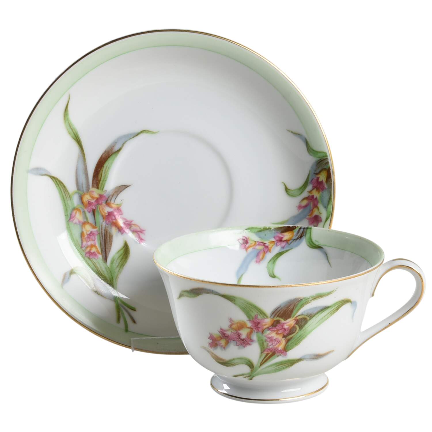 Avalon Footed Cup & Saucer Set by Aladdin-1