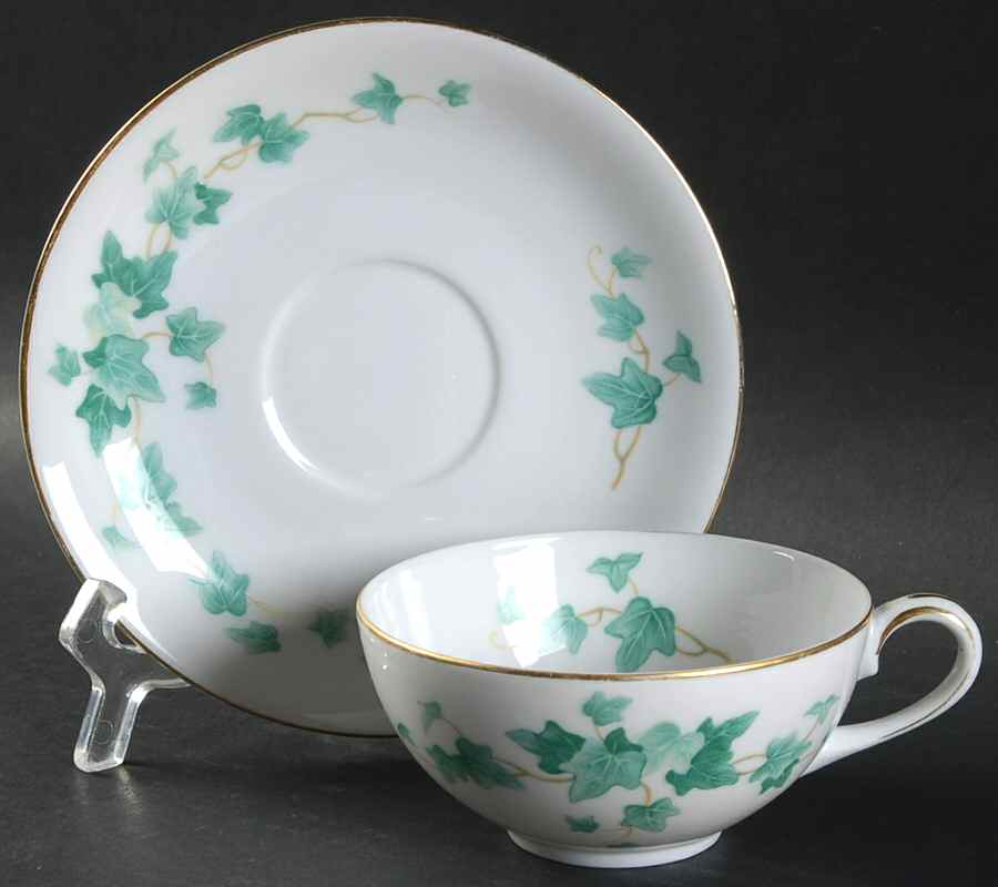 Blue Ivy Flat Cup & Saucer Set by Aladdin-1
