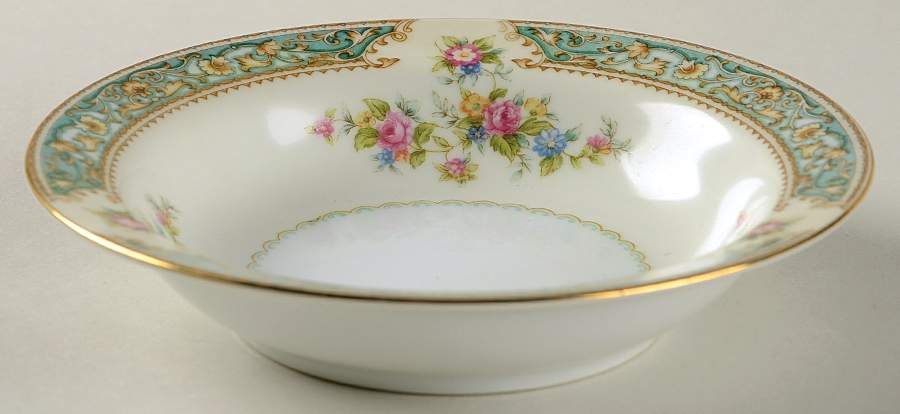 Blue Rose Rim Fruit/Dessert (Sauce) Bowl by Aladdin-1