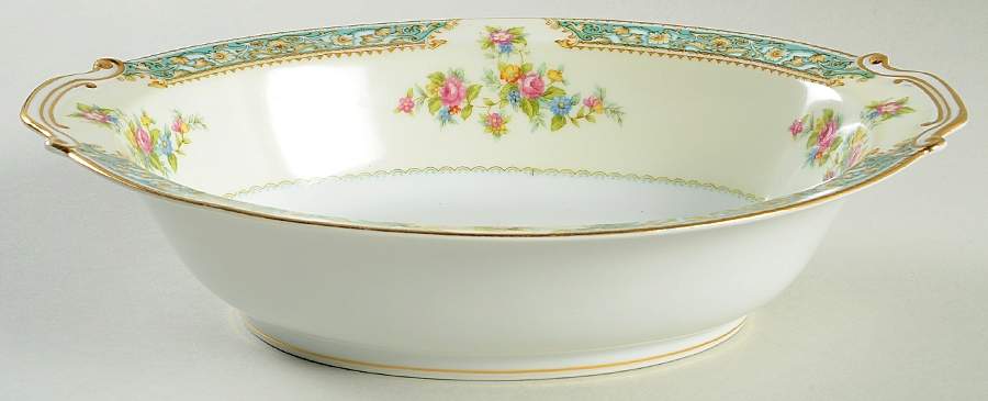 Blue Rose 11" Oval Vegetable Bowl by Aladdin-1