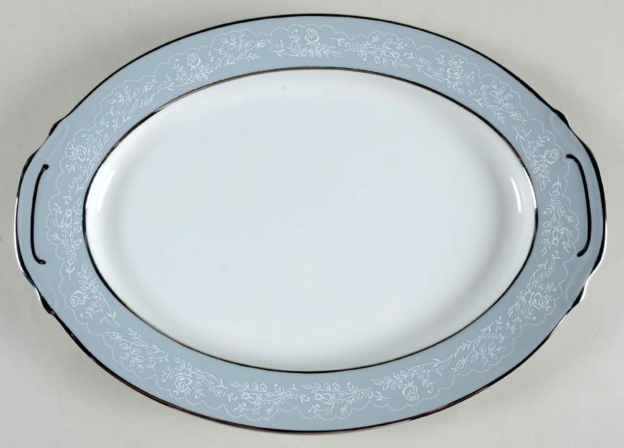 Bridal Lace 14" Oval Serving Platter by Aladdin-1
