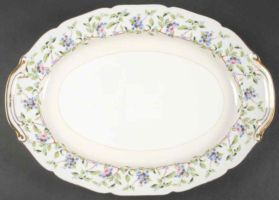 Forget Me Not 16" Oval Serving Platter by Aladdin-1