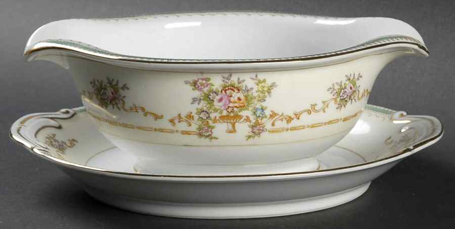 Minuet Gravy Boat with Attached Underplate by Aladdin-1