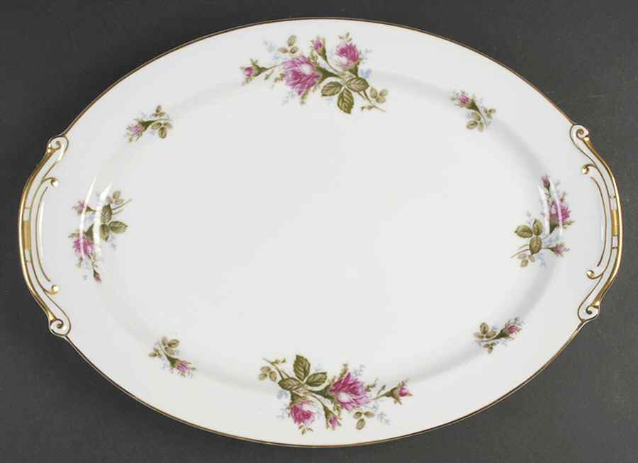 Moss Rose 16" Oval Serving Platter by Aladdin-1