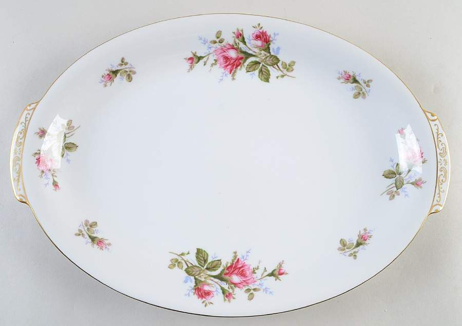 Moss Rose 15" Oval Serving Platter by Aladdin-1