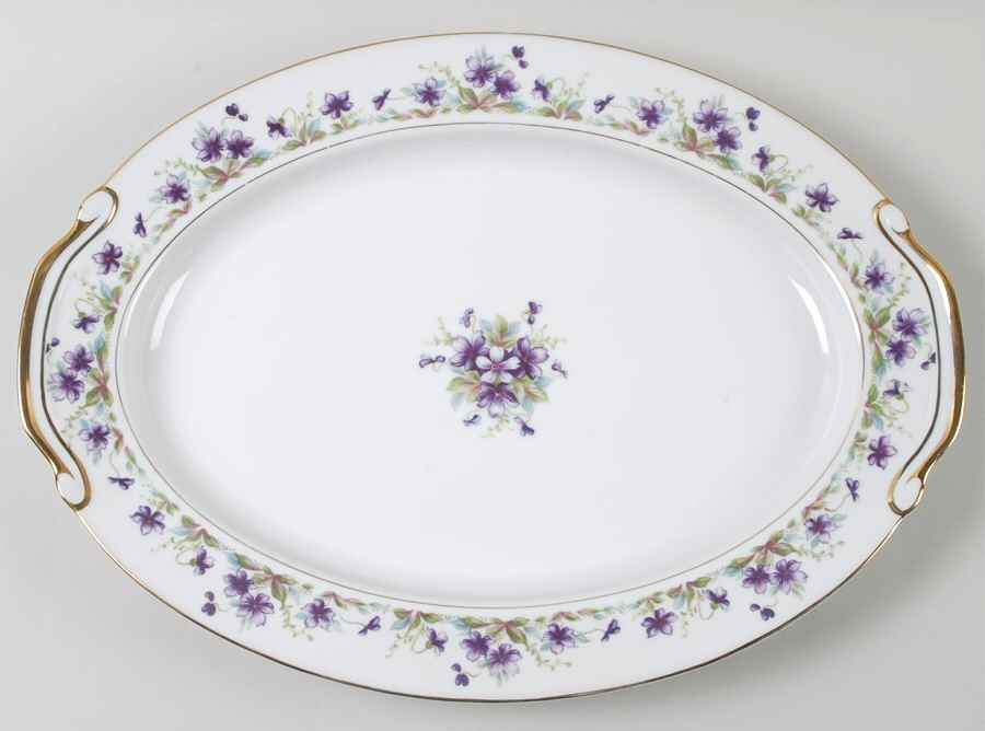 Violet 16" Oval Serving Platter by Aladdin-1