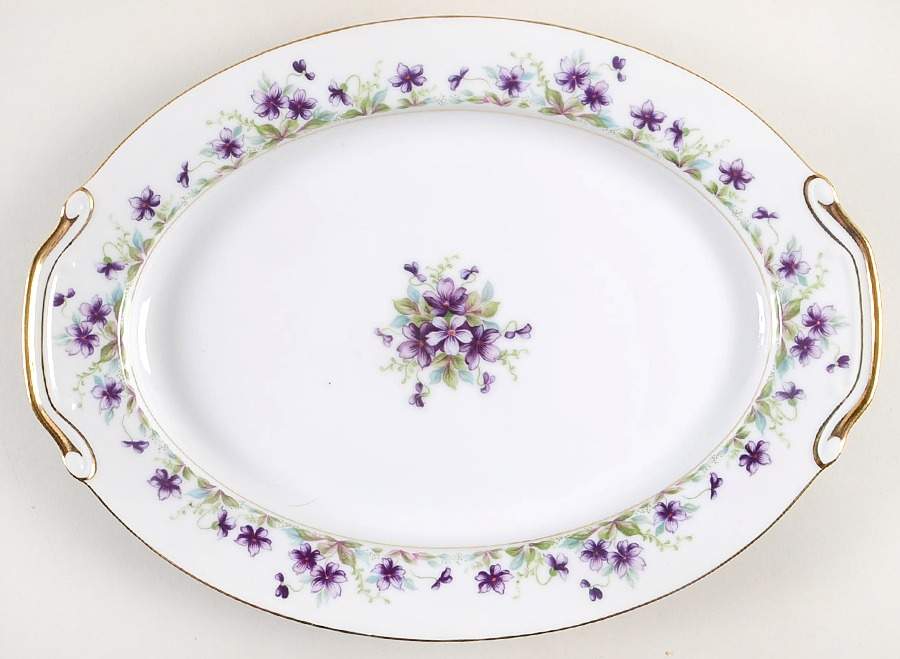 Violet 14" Oval Serving Platter by Aladdin-1