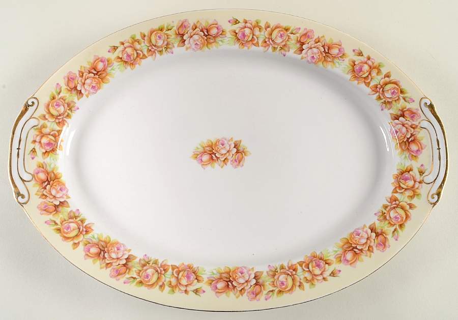 Woodrose 16" Oval Serving Platter by Aladdin-1