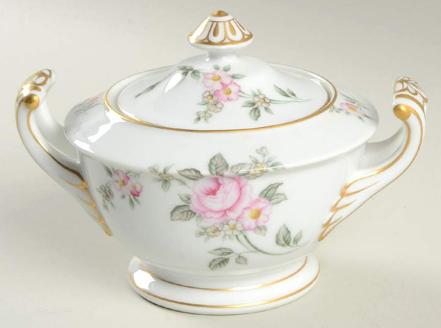 Wild Rose Sugar Bowl & Lid by Albion-Japan-1