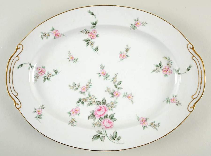 Wild Rose 16" Oval Serving Platter by Albion-Japan-1