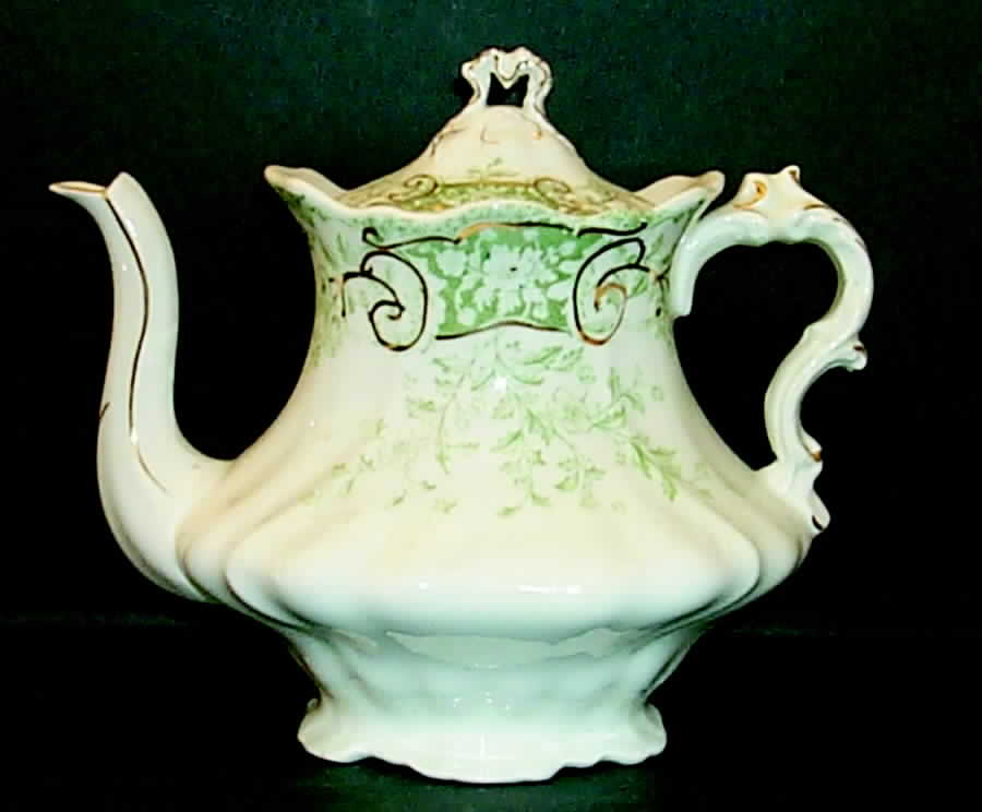 Manhattan Green Teapot & Lid by Henry Alcock-1
