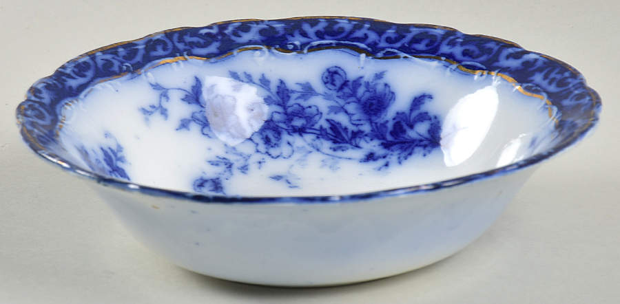 Touraine (Flow Blue) Fruit/Dessert (Sauce) Bowl by Henry Alcock-1