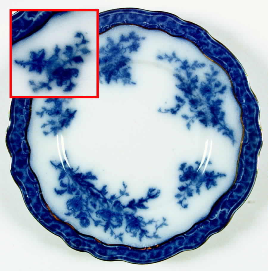 Touraine (Flow Blue) Dinner Plate by Henry Alcock-1